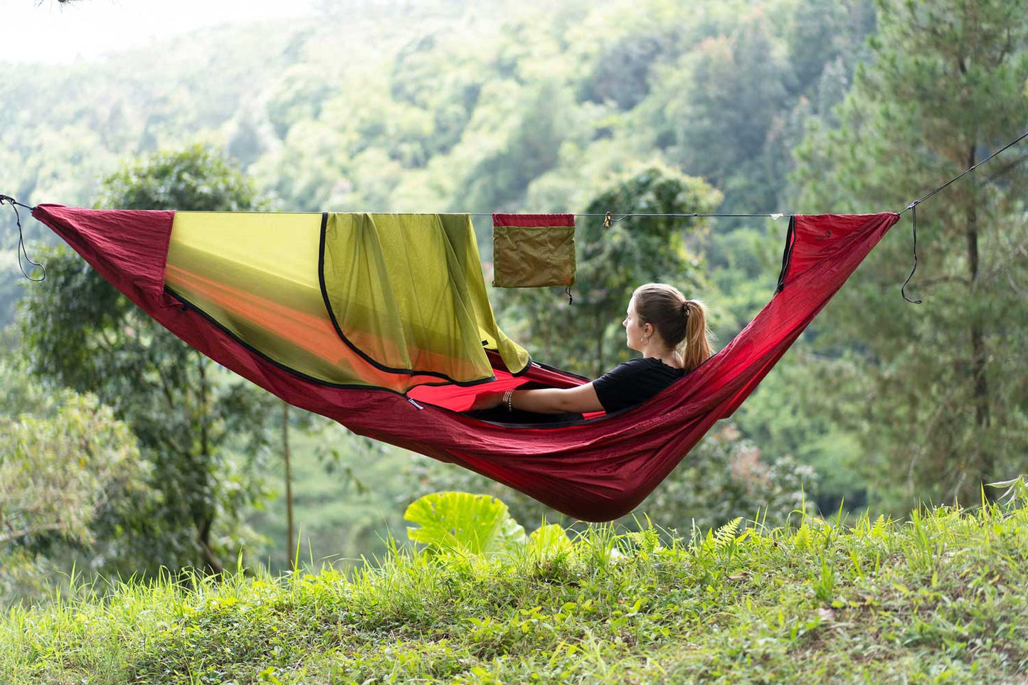 Pro Original Hammock Burgunder - med integrert myggnett